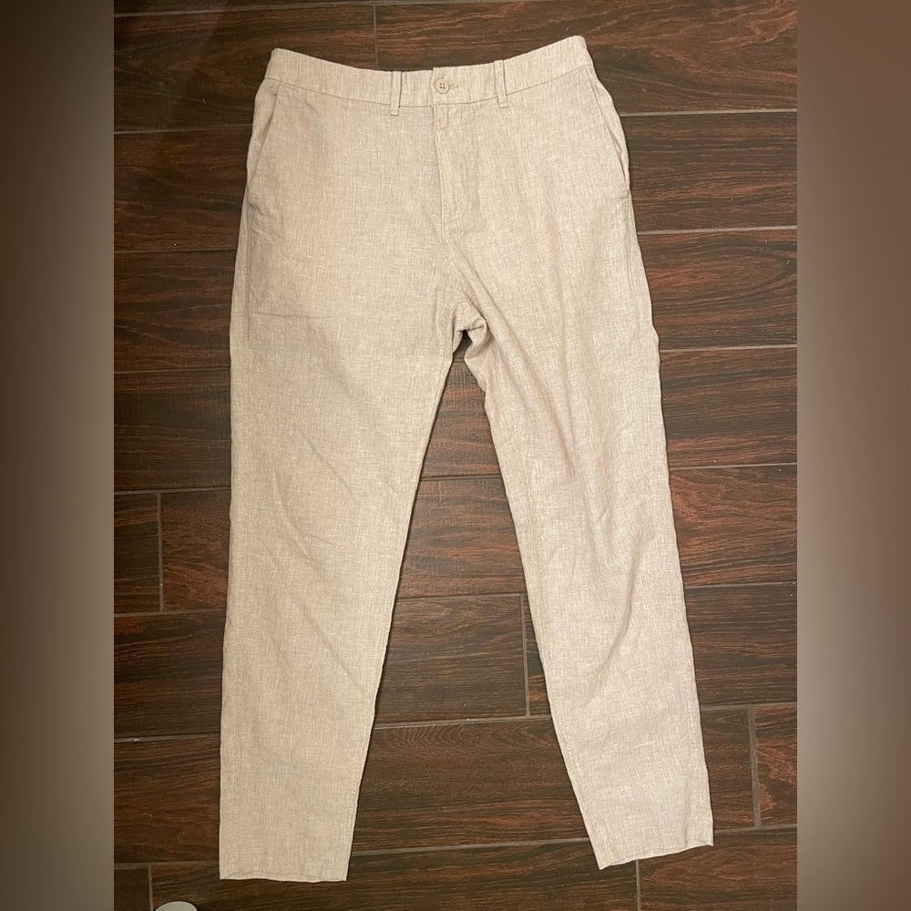 Abercrombie & fitch cream linen pants 31